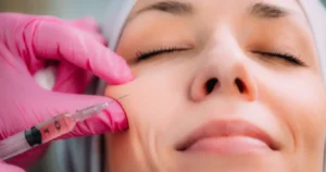 Woman Receiving Cosmetic Fillers in Kentfield, CA